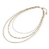 Anna-Kaci Women's Stainless Steel Multi-Layer Necklace with 18K Gold Plating, Adjustable Length, Modern and Versatile Chain Design-Gold - image 2 of 3