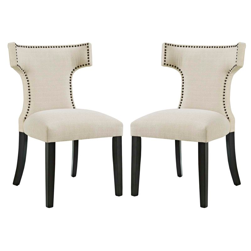 Set of 2 Curve Dining Side Chair Fabric - Modway, 4 of 8