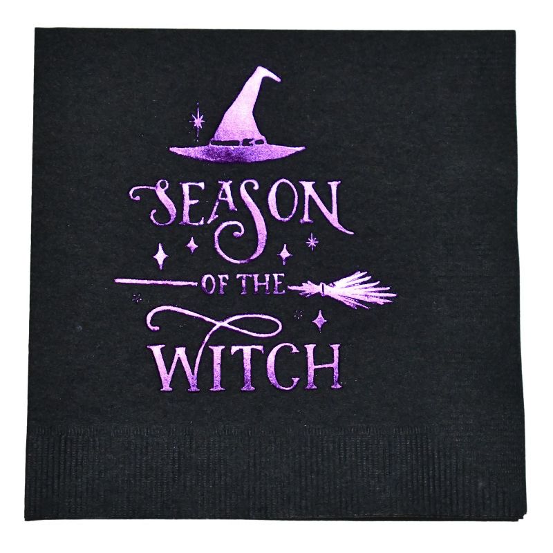 Paper Frenzy Season of the Witch Halloween Party Cocktail Napkins - 25 pack, 1 of 2