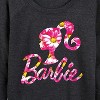 Women's - Barbie - Easter Lightweight French Terry Wide Neck Long Sleeve Shirt - 2 of 4