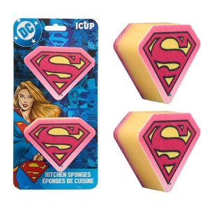ICUP, Inc. DC Comics Supergirl Logo Kitchen Sponges | 2 Pack : Target