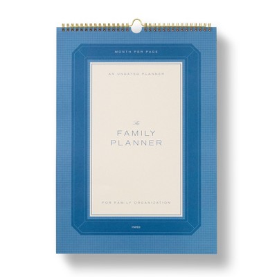 PAPIER Undated 12 Month 17x5"x11.7" Spiral Family Wall Planner Frame Print