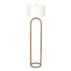 VYNXARIA 60"H Vivid Brass Ring Base Floor Lamp with Large White Drum Shade - 4 of 4
