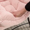 NicBex Accent Chair Lazy with Ottoman Lounge Chair with Armrests and a Side Pocket Reading Chair Sofa Chair Comfy Chair, Pink - 2 of 4