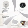 52'' Ceiling Fans with Lights and Remote Low Profile Ceiling Fan Dimmable LED Quiet DC Motor Flush Mount Ceiling Fan for Indoor Outdoor Bedroom Patio - 4 of 4