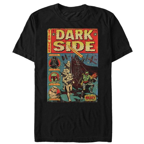 Men's Wars Dark Side Villain Comic Book T-shirt - Black - : Target