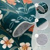 Fulvari Washable Rug,Botanical Area Rugs for Living Room,Non-Slip Soft Rug for Bedroom, Vintage Low Pile Dining Room Floral Rug Carpet - 4 of 4