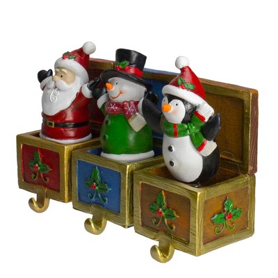 Santa, Snowman, and Penguin Christmas Stocking Holders Set