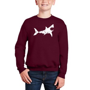 LA Pop Art Bite Me - Boy's Word Art Crewneck Sweatshirt - 1 of 3