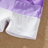 PATPAT Family Matching Color-block Swim Trunks Shorts One-shoulder Side Knot One-Piece Swimsuit (Quick-Dry) - 4 of 4