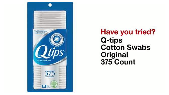 Q-Tips Cotton Swabs - 375ct, 2 of 9, play video