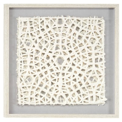 Coastal Wood Shadow Box Framed Wall Canvas Gray - Olivia & May