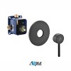 KubeBath Aqua Rondo by KubeBath Matte Black 1-Way Rough-In Shower Valve With Cover Plate, Handle and Diverter - 2 of 2