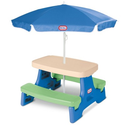 little tikes easy store play table with umbrella