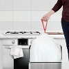 4-6 Gallon Trash Bags Drawstring, 150 Count, White & Unscented Garbage Can Liners - 3 of 4