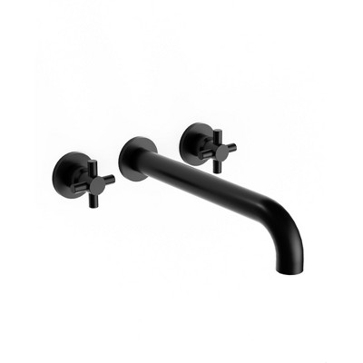 YAWWALK Double-Handle Wall Mount Roman Tub Faucet  (Valve Included)