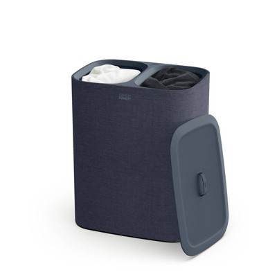 Joseph Joseph 90L Tota Laundry Separation Basket Carbon Black: J&J Hamper, Built-In Handles, Multipurpose, Polyester, 2 of 9