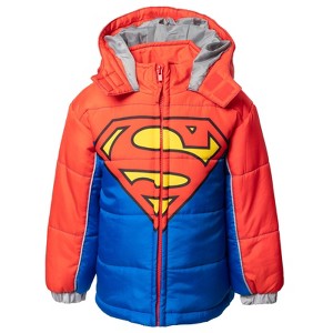 DC Comics Justice League Batman Zip Up Puffer Jacket Little Kid to Big Kid - 1 of 4