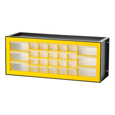 Iris 26 Drawer Parts Cabinet Black/yellow : Target