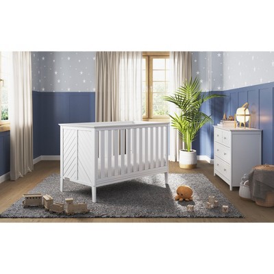 Child Craft Atwood Crib and Dresser Nursery Set, 2-Piece, Includes 3-in-1 Convertible Crib and 3-Drawer Dresser