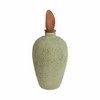 Modern Pottery Decorative Vase with Lid - Textured Artisan Design Vase for Table Centerpiece - Home or Office Decor Accent - Green - 2 of 4
