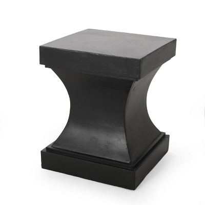 VYNXARIA Contemporary Pedestal Side Table - Minimalist Design for Modern Indoor & Outdoor Spaces,Black