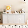 KWPZQEB Storage Cabinet for Kids, Wooden Toy Storage Organizer with 2 Doors & Adjustable Shelves, Storage Sideboard for Living Room, White - 4 of 4