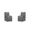 Set of 2 Anna Modern Square Faux Leather Dining Chairs - Manhattan Comfort - 2 of 4