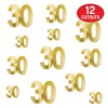 Beistle Gold Foil "30" Birthday Cutouts, 4¾"-11¾", Pack of 12 - 4 of 4
