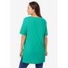 Woman Within Plus Size Perfect Short-Sleeve Boatneck Tunic - 3 of 4