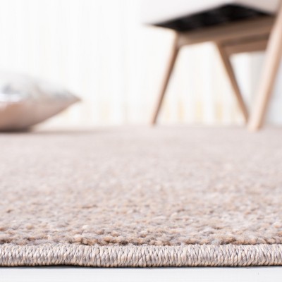Taupe Non-Slip Synthetic Area Rug with Gel Backing