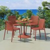 WestinTrends Playa 5-Piece Outdoor Metal Dining Table Set And Stackable Resin Patio Chairs - 2 of 4