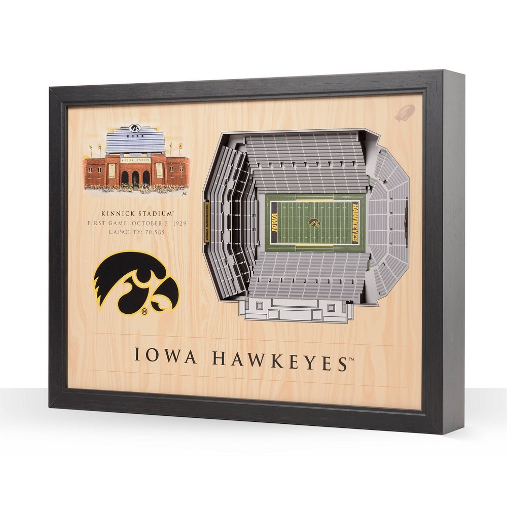 Photos - Coffee Table NCAA Iowa Hawkeyes 25-Layer StadiumViews 3D Wall Art