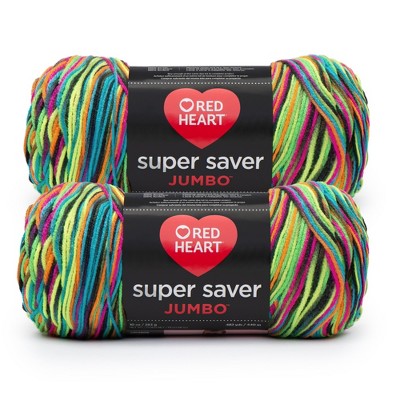 Red Heart Super Saver Yarn 12 Pack-Blacklight