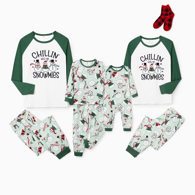 PATPAT Family Christmas Pjs Matching Sets Holiday Jammies Sleepwear Christmas Pajamas for Family Xmas Outfits with Socks