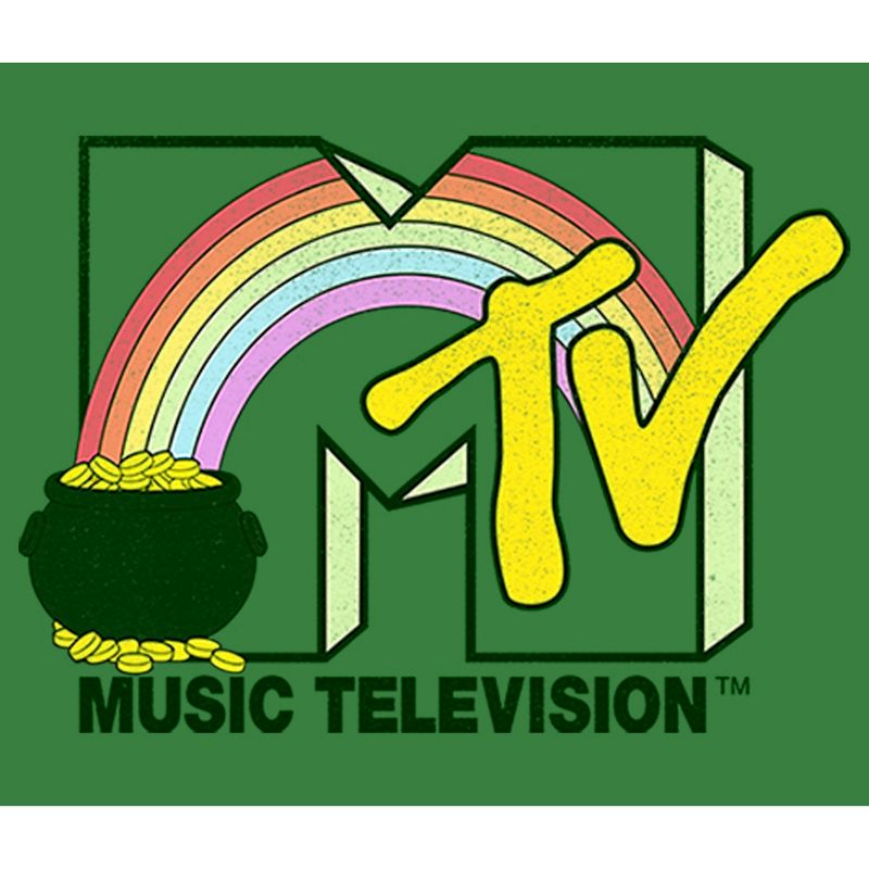 Women's MTV St. Patrick's Day Pot of Gold Logo Racerback Tank Top, 2 of 5