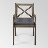 Pines 7pc Acacia Oval Wood Dining Set - Gray/Dark Gray - Christopher Knight Home - 3 of 4