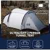 Acoinel Ultralight Backpacking Tent, 1-2 Person Tunnel Tent with Vestibule, Waterproof and Windproof for High-Altitude Camping - 2 of 4
