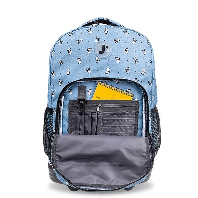 Рюкзаки JWorld J World Sunrise 18" Rolling Backpack - Panda — фото 5