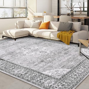Area Rug Washable Rug Vintage Bohemian Rug, Ultra Soft Area Rugs for Bedroom Living Room Dining Room - 1 of 4