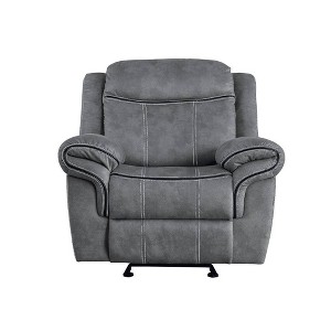 Acme Furniture 41" Zubaida Recliner Accent Chair Two Tone Gray Velvet - 1 of 4