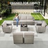 Outdoor Sectional Sofa Patio Furniture Sets with Thickened Cushions - 4 of 4