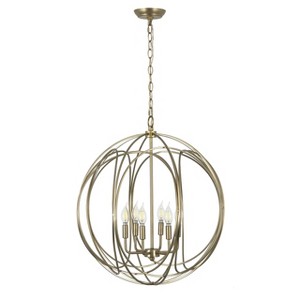 Yosemite Home Decor Brass 6-Light Brass Chandelier - 1 of 4