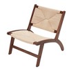 MAYEERTY Modern Boho Accent Chair, Scandinavian Beech Wood, Braided Jute Woven Seat & Back, Light Amber-Beige - 4 of 4