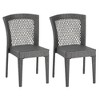 SKRAN Set of 2 Outdoor Rattan Chair, Farmhouse Back Patio Chair, Ergonomic Weather Resistant Armchair for Outdoor Dining, Garden, Porch - 4 of 4