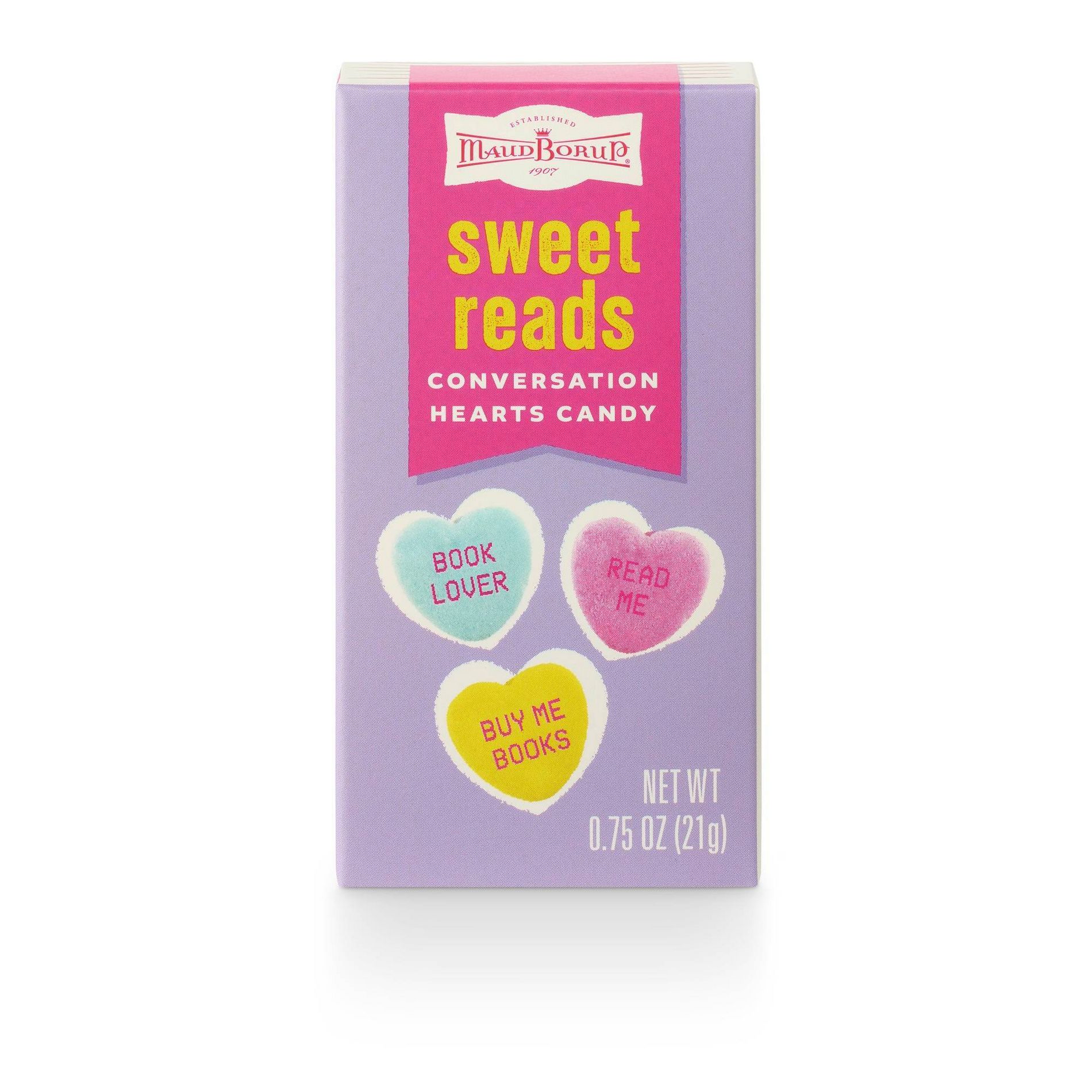Maud Borup Conversation Books Valentine's Candy Hearts in Box - 0.75oz