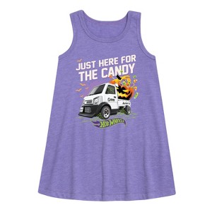 Girls' - Hot Wheels - Halloween Graphic Sleeveless Aline Dress - 1 of 3