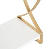 Kate and Laurel Arietta Rectangle MDF Accent Shelf, 18x7x28, Gold and White - 3 of 4