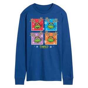 Men's - Teenage Mutant Ninja Turtles - Reindeer Turtles Long Sleeve Graphic T-Shirt - 1 of 4