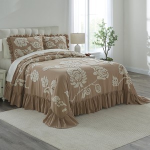 BrylaneHome Garden Ruffle Bedspread Set - 1 of 4